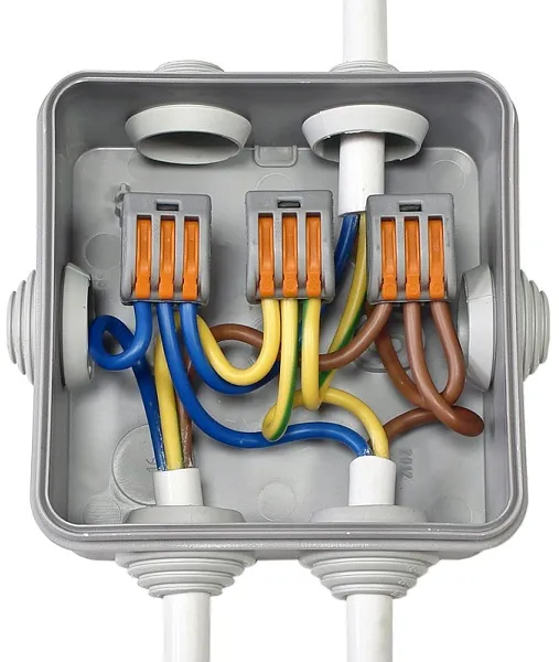 Клемма рычажковая 2 отверстия 0,08-2,5 уп20шт СМК222-412 сер WAGO DORI, уп