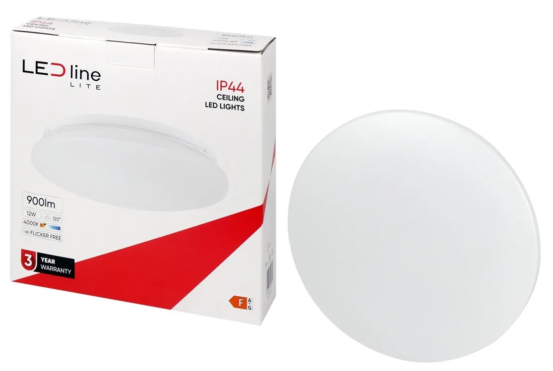 Светильник LED ЖКХ LITE PLAFON 12W 960Lm 4000K IP44 круг Ledline