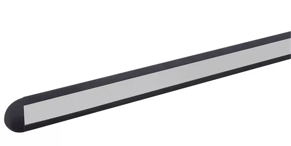 Алюминиевый профиль встраиваемый черный 2206 (2 м), матовый рассеиватель, 2 заглушки, 3 крепежа TDM