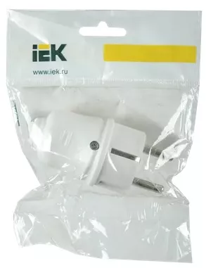 Вилка разборная прямая ВПп10-01-Ст, с заземляющим контактом 16А 250В, IEK