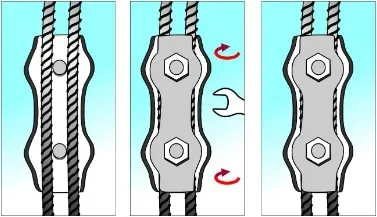 Зажим троса Duplex 4 мм (белый цинк 10 шт)