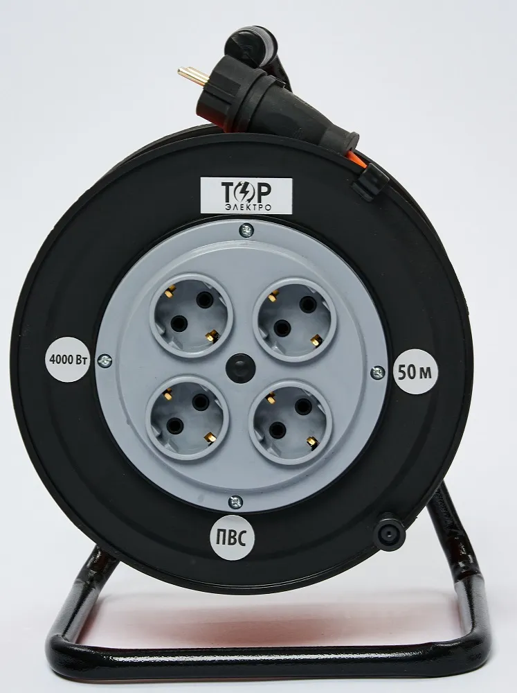 Удлинитель на катушке 4гн. 30м с/з ПВС ТОР