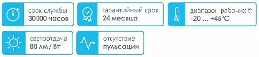 Светильник с/д (потолочный) LE LED BL IP65 18W 5K