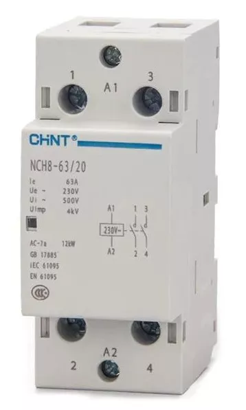 Контактор модульный NCH8-63/20 63А 2НО AC 220/230В 50Гц (R) CHINT 256093