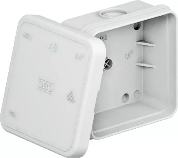 Коробка распред. о/п 75х75х36 IP55 СЕРАЯ А8 OBO Bettermann (10)