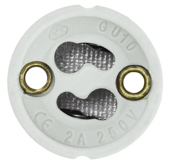 Патрон GU10, керамический, белый WOLTA