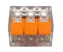Клемма рычажковая 3 отверстия 0,2-4,0 32А SN-221413 (100шт) AWSPRODUCTS