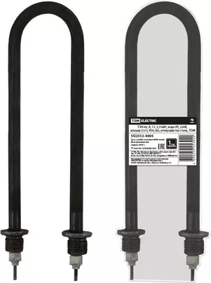 ТЭН водяной 3,15кВт (ТЭН-60, 220V, штуцер G1/2, Ф2) углеродистая сталь (TDM)
