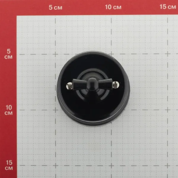 Выключатель проходной 1-кл. Черный (пластик) Bironi