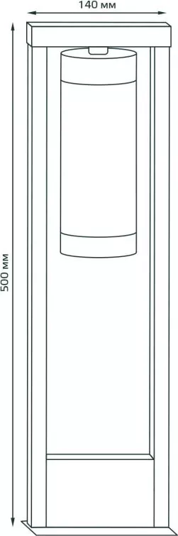 Светильник Gauss Clio столб 14.2*50cm, 1xE27, Max.60W, IP54