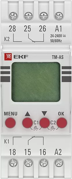 Таймер электронный астрономический TM-AS 16А 264В EKF