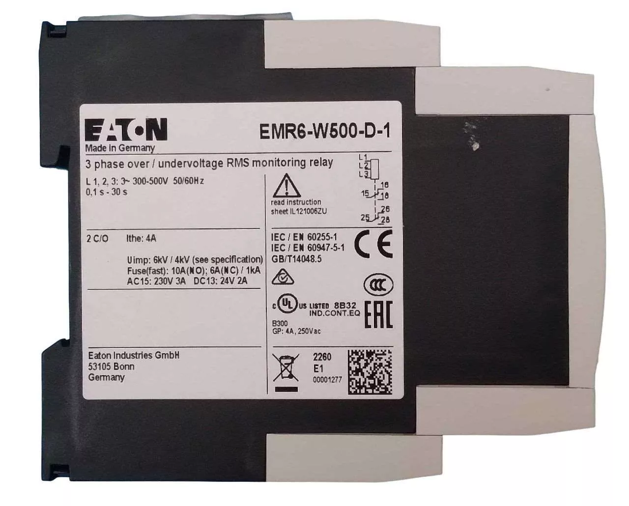 Реле контроля фаз EMR6-W500-D-1