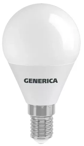 Лампа LED G45 шар 8Вт 230В 4000К E14 GENERICA