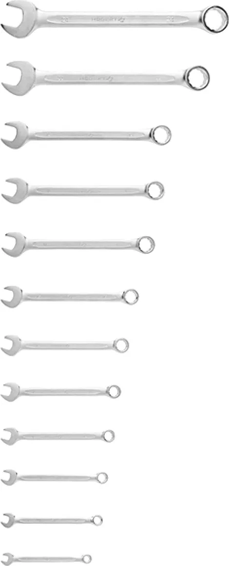 Набор комбинированных ключей 6-24 мм, 12 шт., сталь CrV, DIN 3113 HOEGERT