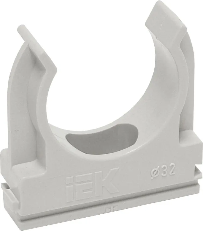 Крепеж-клипса для труб 16 мм СЕРАЯ CF16 IEK (100)