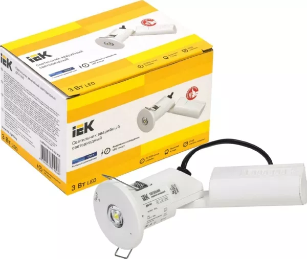 Светильник аварийный LED ДПА 060 непостоянного действия 3ч IP20 IEK (акц)