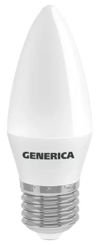 Лампа LED C35 E27 4000К 8Вт 800Lm GENERICA
