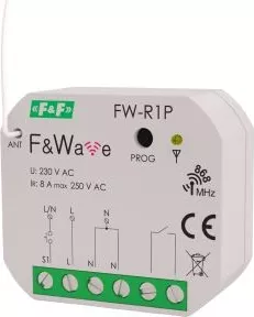 Реле-приемник беспроводной одноканальный FW-R1P 8А, до100м F&F