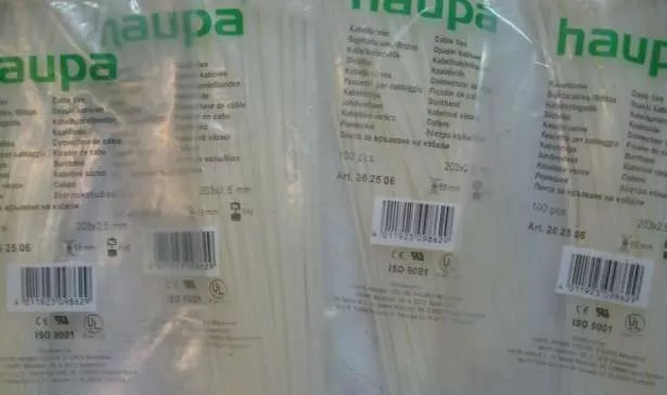 Хомут 9,0*1220 белый нейлон (25 шт.) (HAUPA)