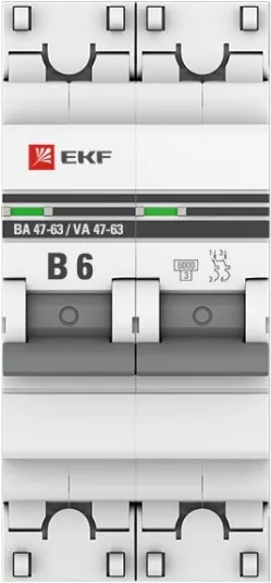 Автоматический выключатель ВА 47-63 B6/2 4.5кА Proxima EKF
