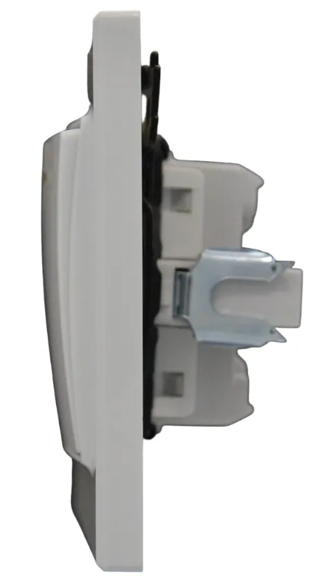 Выключатель 2-кл. с подсветкой белый SD-P1006W "Standard" AWSproducts