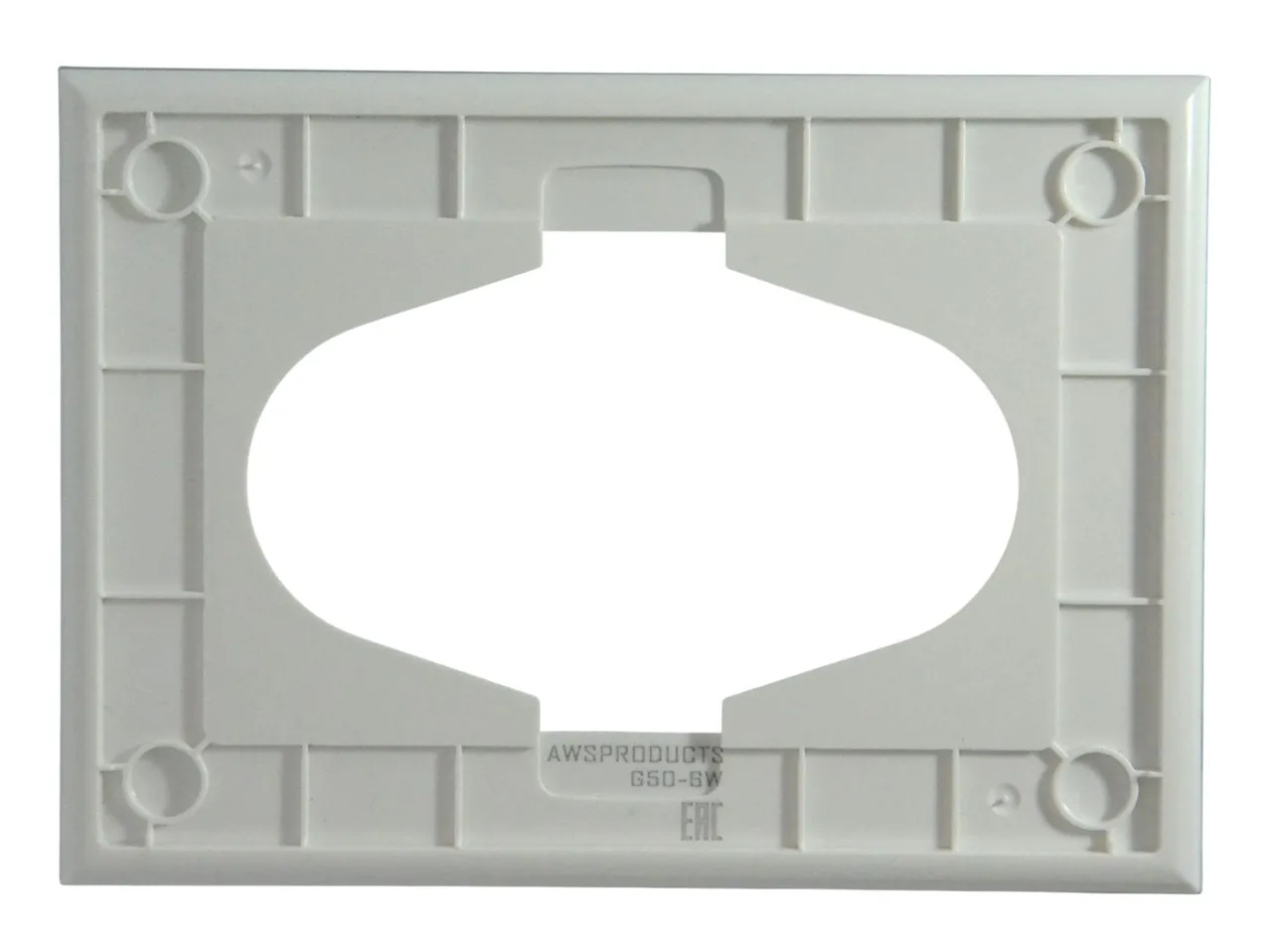 Рамка для двойной розетки белая (стекло) G50-6W AWSPRODUCTS