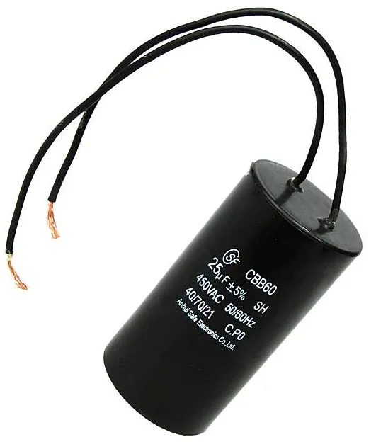 Конденсатор CBB60 25uF 450V WIRE (SAIFU)