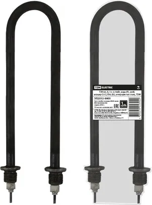 ТЭН водяной 3,15кВт (ТЭН-60, 220V, штуцер G1/2, Ф2) углеродистая сталь (TDM)