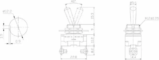 Тумблер 220V 10А (2c) ON-OFF Mini Rexant