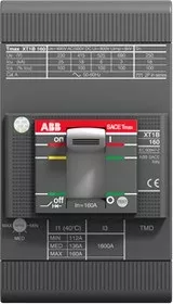 Авт. выключатель Tmax XT1N160 TMD 100A 36kA 3p ABB