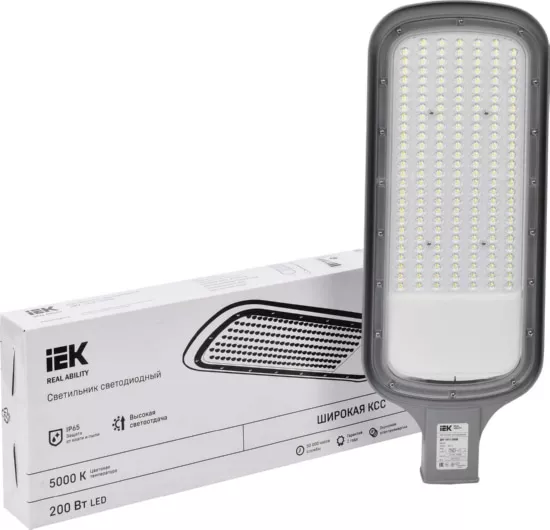Светильник LED ДКУ 1012-200Ш 5000К IP65 серый IEK