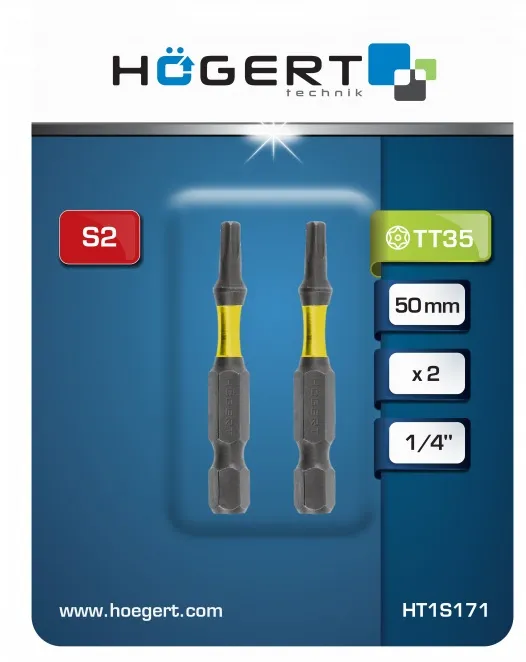 Биты ударные Torx T35 50мм (2 шт.) HOEGERT, уп