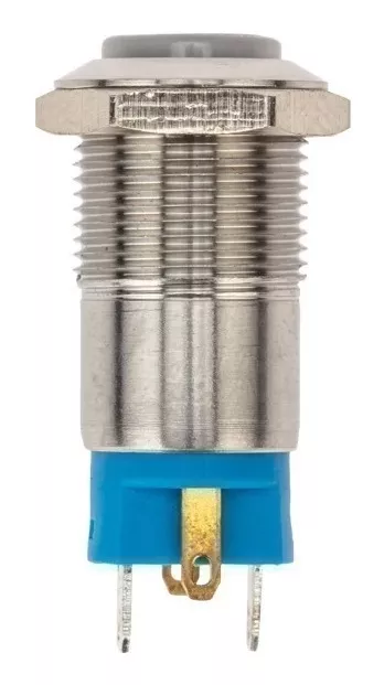 Кнопка антивандальная ф12 12В(LED) Фикс (4с) OFF-ON синяя (A-12-C2) REXANT