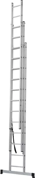 Лестница алюминиевая трёхсекционная Новая Высота NV 1230, 3х12 перекладин