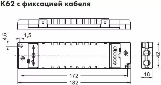Трансформатор EDXe 120/24.007 20W 24V (186129.52) IP20 плоский