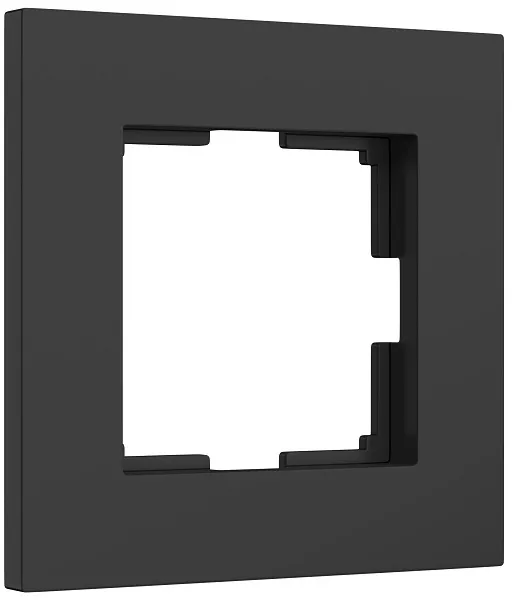 Рамка 1-я Черный матовый Slab WERKEL