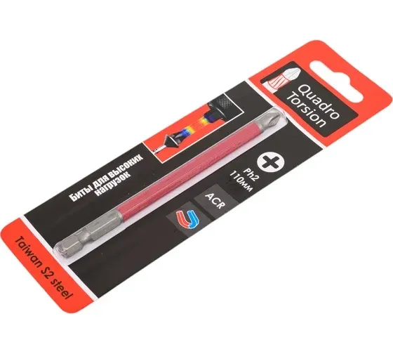 Бита 1/4" Ph2х110мм магнитная (1 ) Quadro Torsion