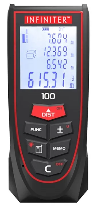 Лазерный дальномер INFINITER 100 (до 100м,погрешность 1,5мм)