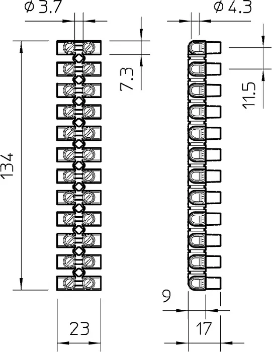 Колодка клеммная 76 CE WS, 57А (10мм2) полипропилен белый (OBO)