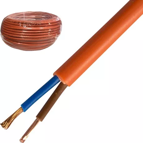 Кабель ПВС 2*1 380V (бухта 30м) оранжевый