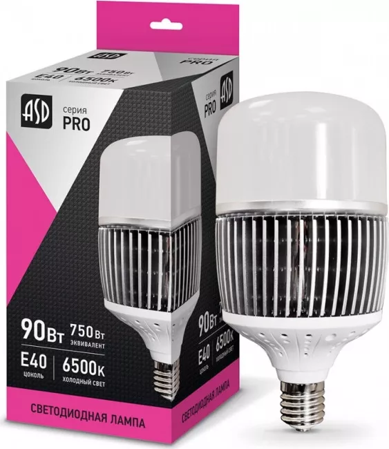 Лампа светодиодная LED-HP-PRO 90Вт 230В Е40 6500К 9000Лм ASD