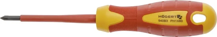 Набор изолированных отверток 1000 V с отверткой индикатором напряжения, сталь S2, 5 шт.  HOEGERT, ко
