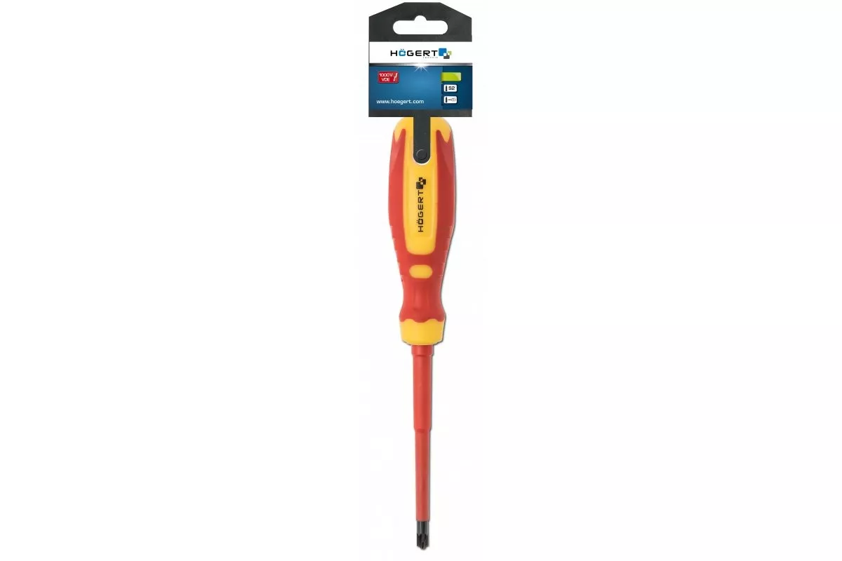 Отвертка диэлектрическая PH2/SL6 100 мм, SLIM, S2 HOEGERT