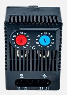 Двойной термостат NC+NO для управления нагревателем и вентилятором MTK-CT2
