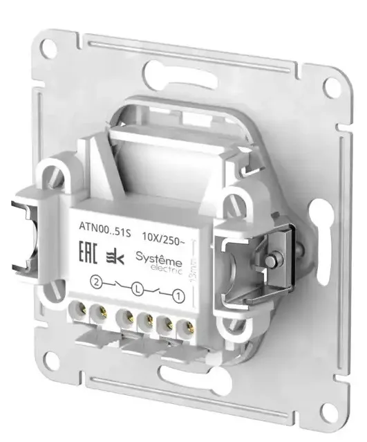 Выключатель 2-кл. Карбон AtlasDesign SE (б.к.)