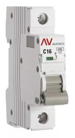 Автоматический выключатель AV-6 C16/1 6кА  AVERES EKF