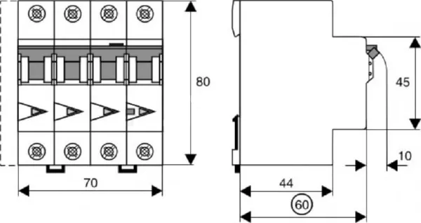 Автомат CLS6-B 6/4 (B) 6А 4-pol