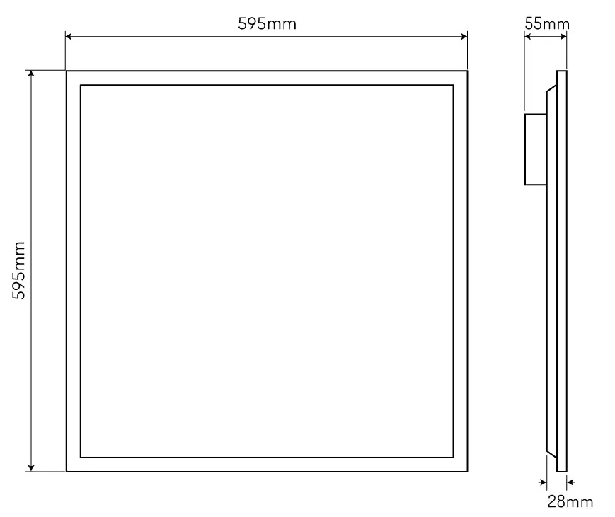 Светильник PRIME Panel Backlit 40W 4000K 4800lm 595x595