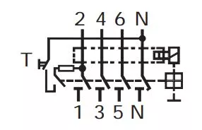 УЗО EFI6-P2 254/0.03 30мА, тип АС, 6кА ETI