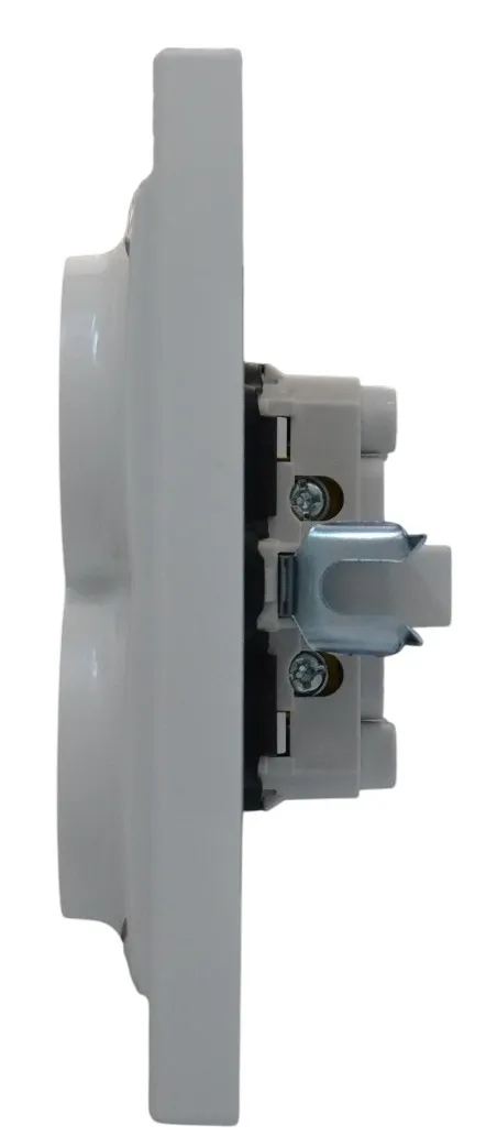 Розетка 2-я с/з белая SD-P1012W AWSPRODUCTS